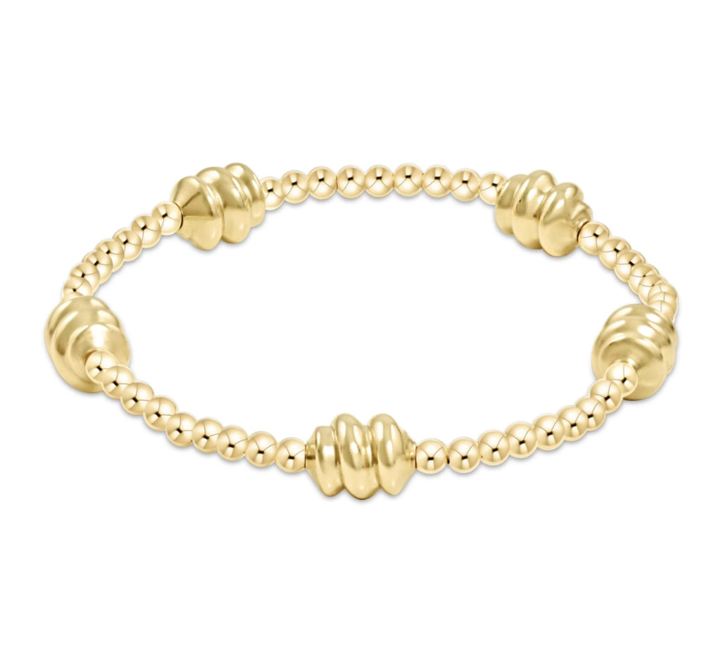 enewton - 7.25" Admire Gold 3mm Bead Bracelet - Gold Accent beads