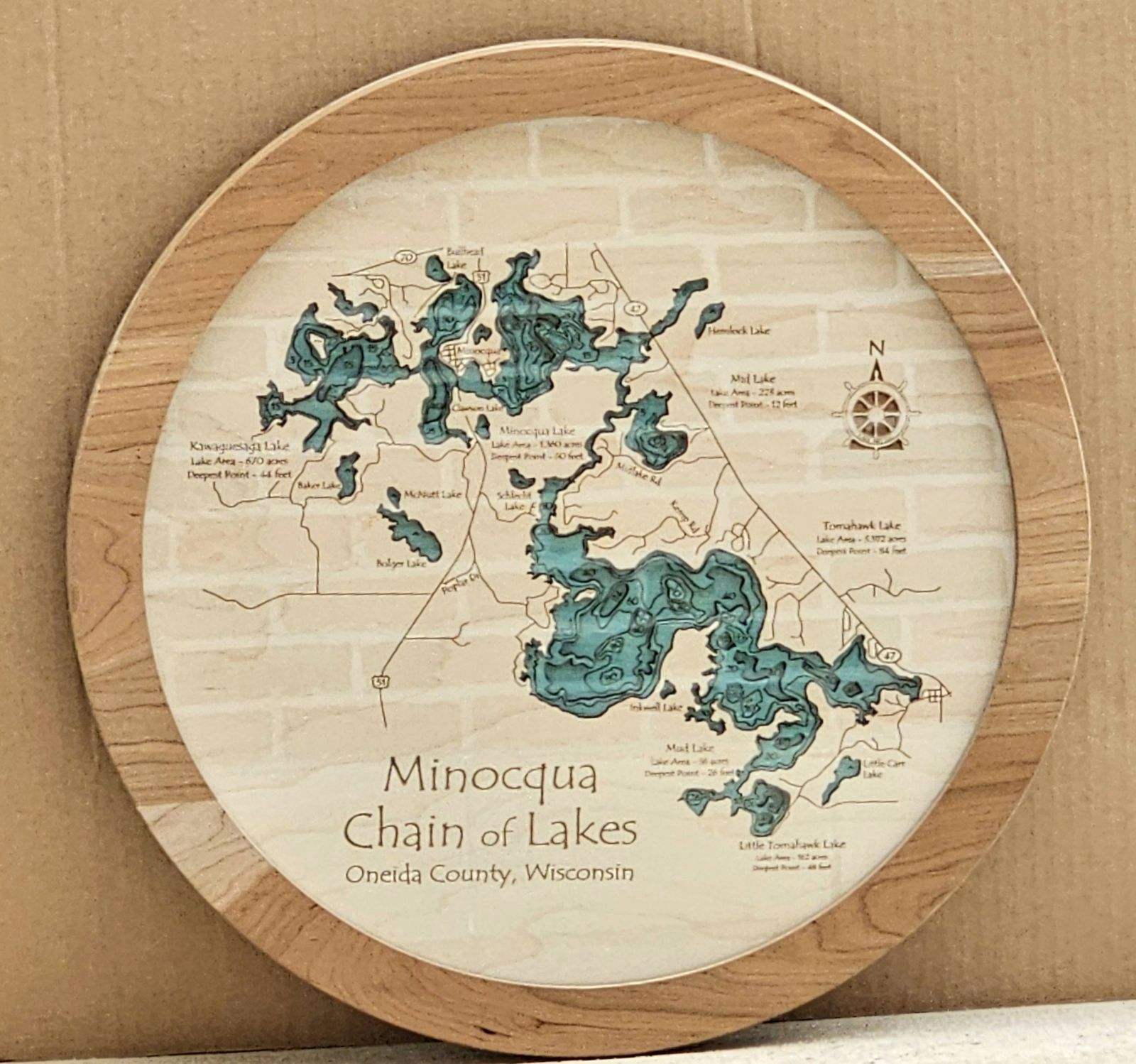 Minocqua Chain of Lakes - Lazy Susan - Bathymetry