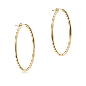 enewton - Oval Gold 2" Hoop Earrings - Smooth