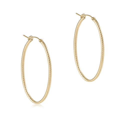 enewton - Oval Gold 2" Hoop Earrings - Textured