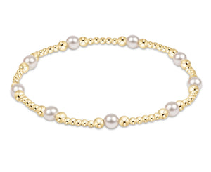 enewton - 6.25" Classic Purpose Pattern 4mm Bead Bracelet - Pearl