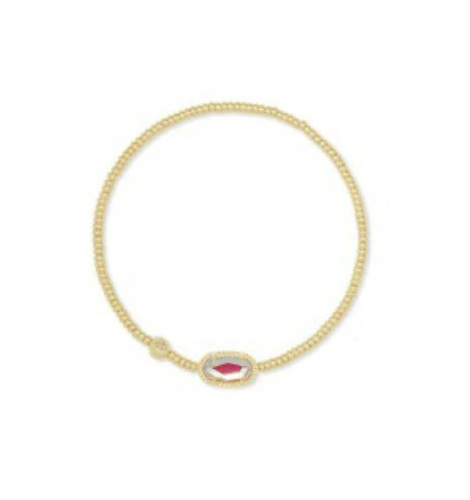 GRAYSON STRETCH BRACELET GOLD DICHROIC GLASS