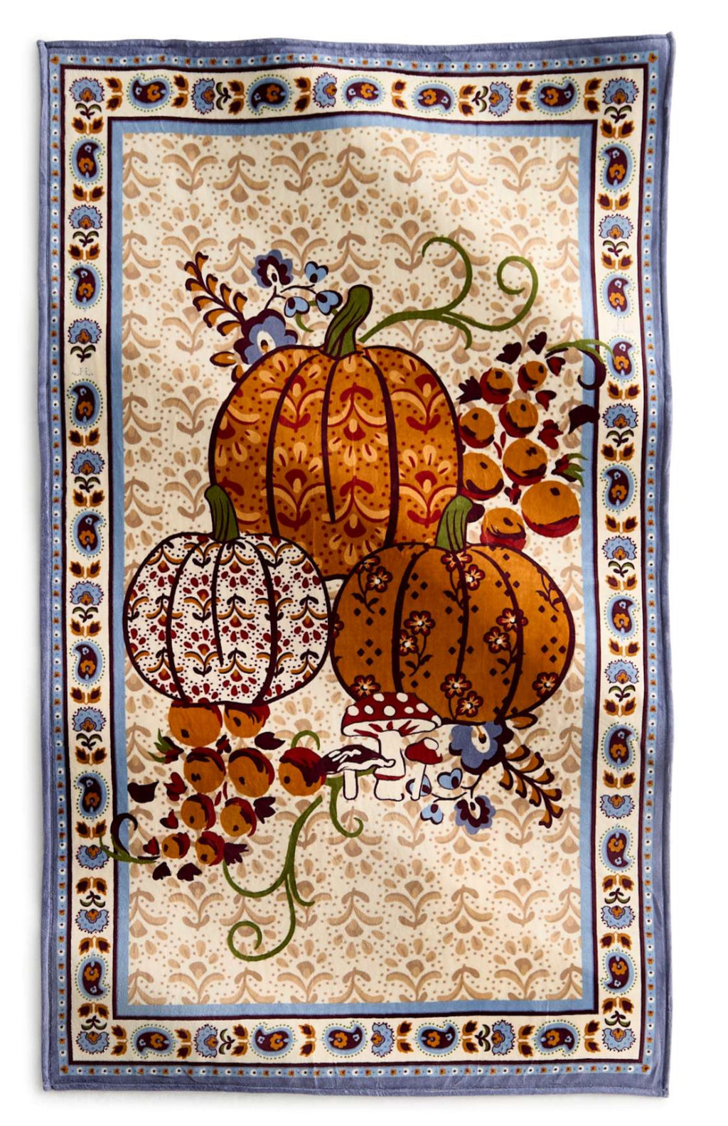 Fall Harvest Pumpkins - Plush Throw Blanket- Vera Bradley