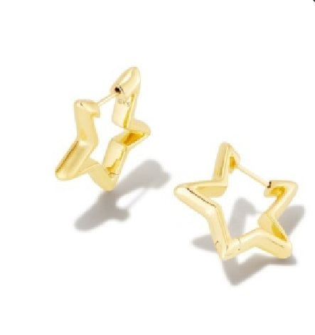 STAR HUGGIE EARRINGS GOLD