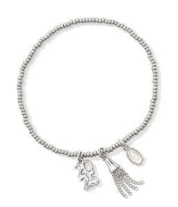 2025 GRADUATION STRETCH BRACELET Rhodium plated silver ton