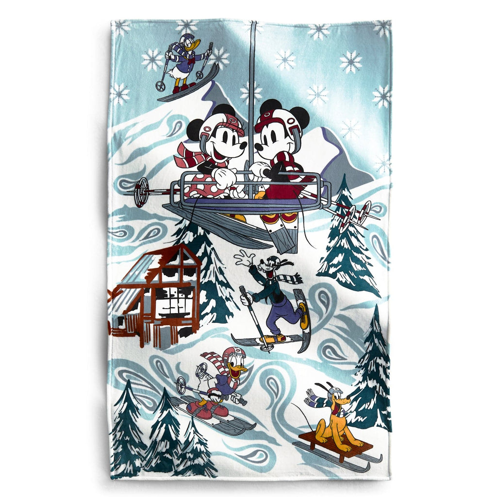 Disney- Ski Weekend Mickey and Friends - Plush Throw Blanket