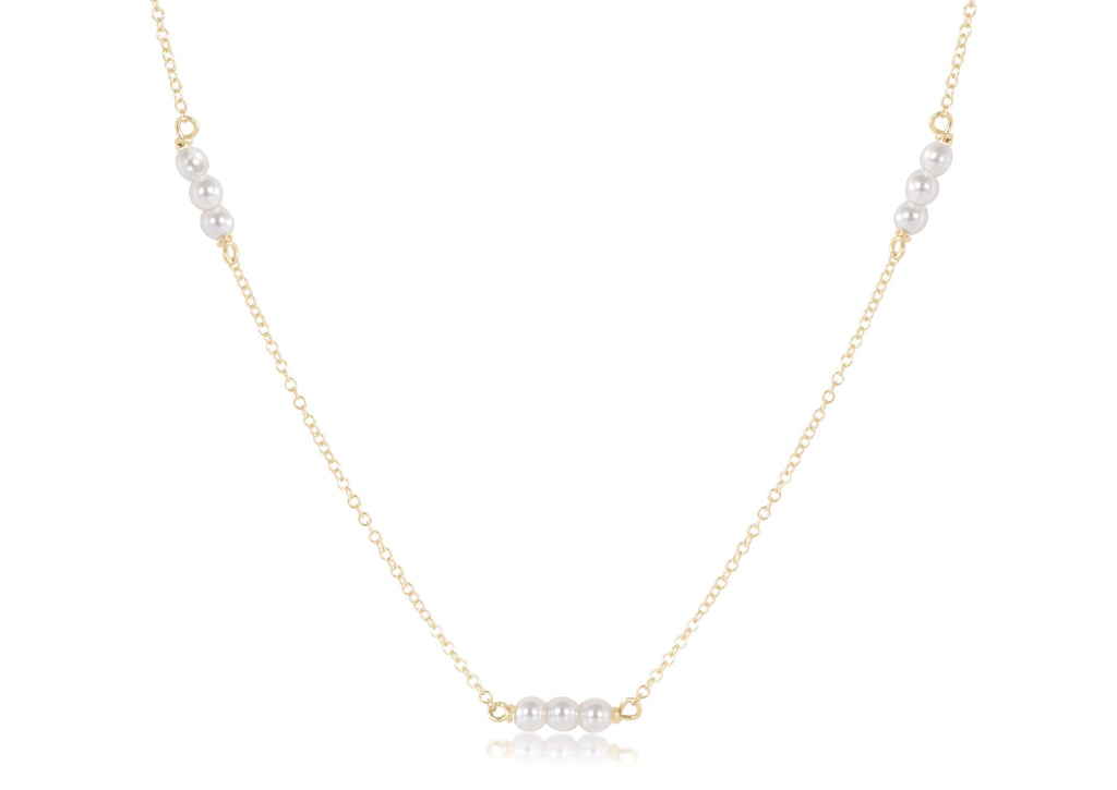 enewton - 15" Choker Joy Simplicity Chain Gold - 3mm Pearl