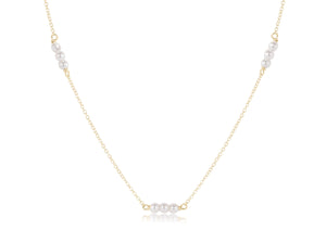 enewton - 15" Choker Joy Simplicity Chain Gold - 3mm Pearl