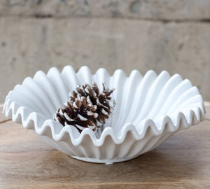 9.6" MATTE WHITE DECO DISH