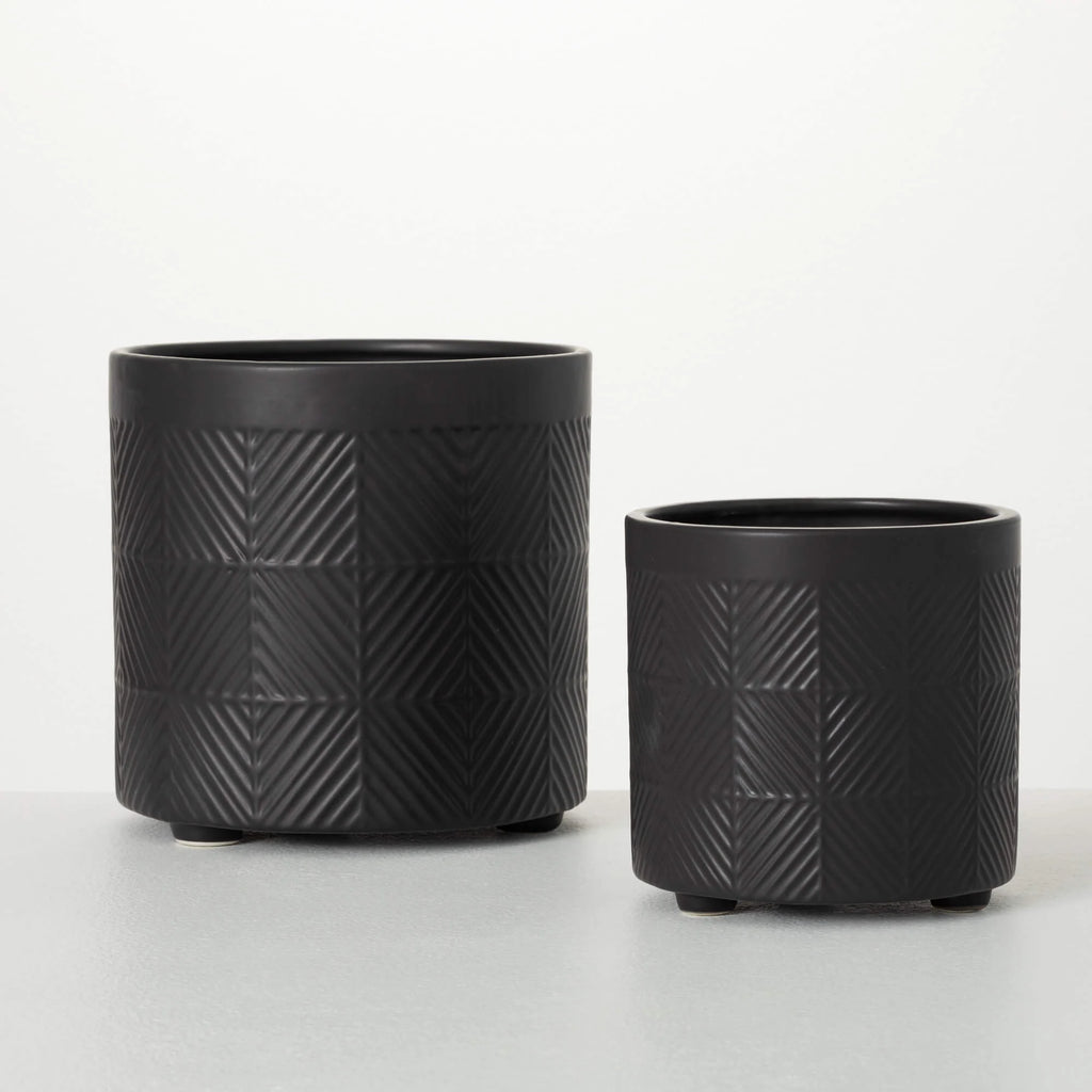 ONYX FOOTED PLANTER POTS 2 SIZES EACH SOLD SEPARATELY