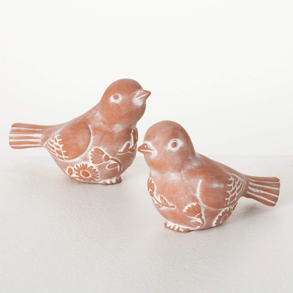 Terracotta Bird Figurine (Sold Separately)