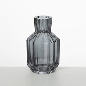 BLACK RIBBED GLASS VASE – Red Barn Company Store