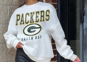 Green Bay Packers Sunday CREWNECK PULLOVER DROP SHOULDER