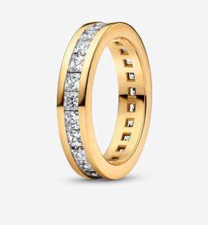 14k Gold-plated Eternity Channel Ring - Pandora - 163797C01