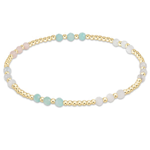 ENEWTON - 6.25" Gemstone Gold JOY Pattern 3mm Bead Bracelet - HOT MESS