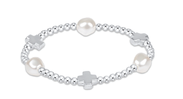 enewton - 6.Signature Cross Admire Pearl Patter 3mm STERLING SILVER Bracelet