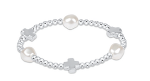 enewton - 6.Signature Cross Admire Pearl Patter 3mm STERLING SILVER Bracelet