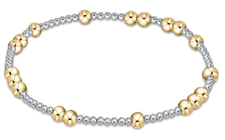 enewton - 6.25" Hope Unwritten MIXED METALS 4mm Bead Bracelet - STERLING AND GOLD FILLED BEADS