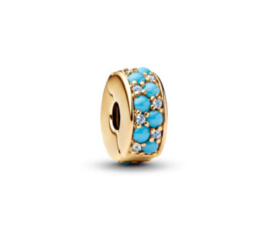 Pandora aqua blue clip charm - 763902c01