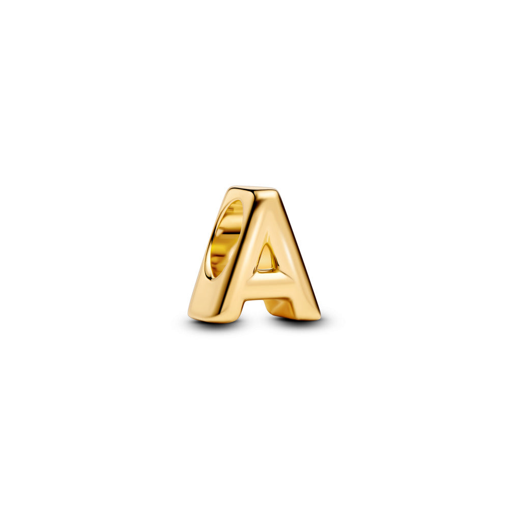 PANDORA LETTER A CHARM 14K GOLD PLATED - 763947C00