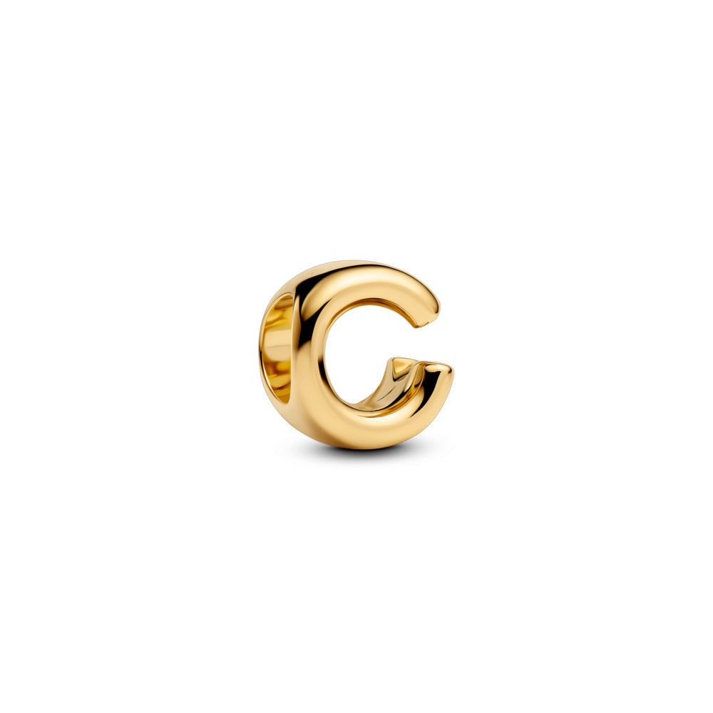PANDORA LETTER C CHARM 14K GOLD PLATED - 763949C00