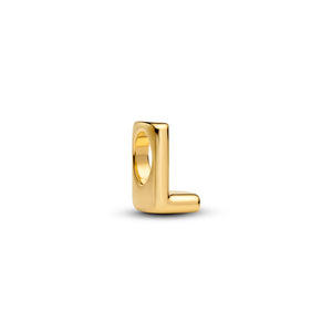 PANDORA LETTER   L CHARM 14K GOLD PLATED - 763958C00