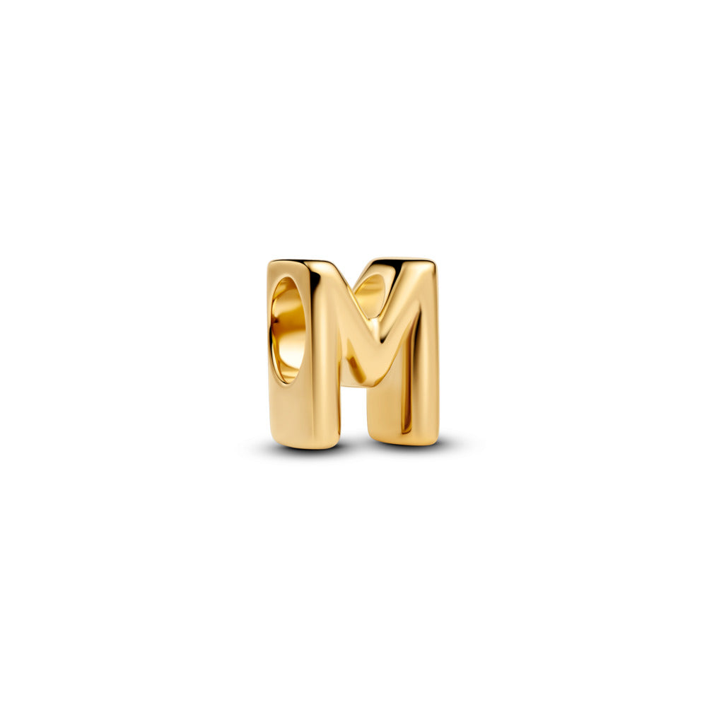 PANDORA LETTER   M CHARM 14K GOLD PLATED - 763959C00
