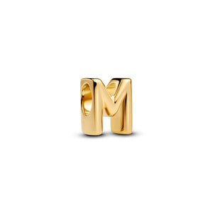 PANDORA LETTER   M CHARM 14K GOLD PLATED - 763959C00