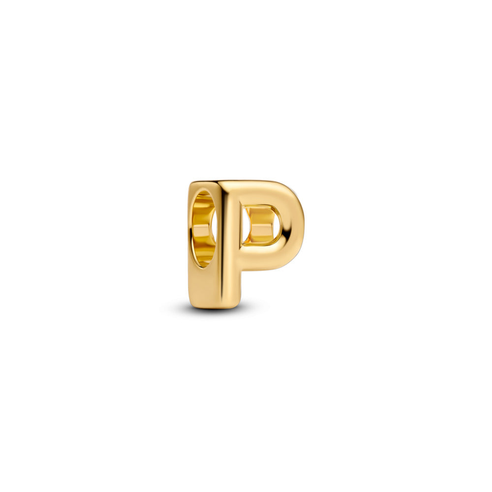 PANDORA LETTER P CHARM 14K GOLD PLATED - 763962C00