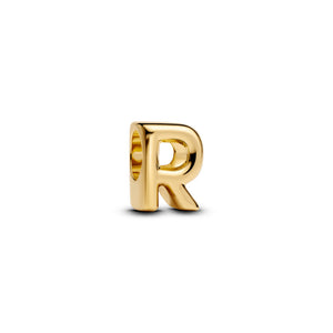 PANDORA LETTER R CHARM 14K GOLD PLATED - 763964C00