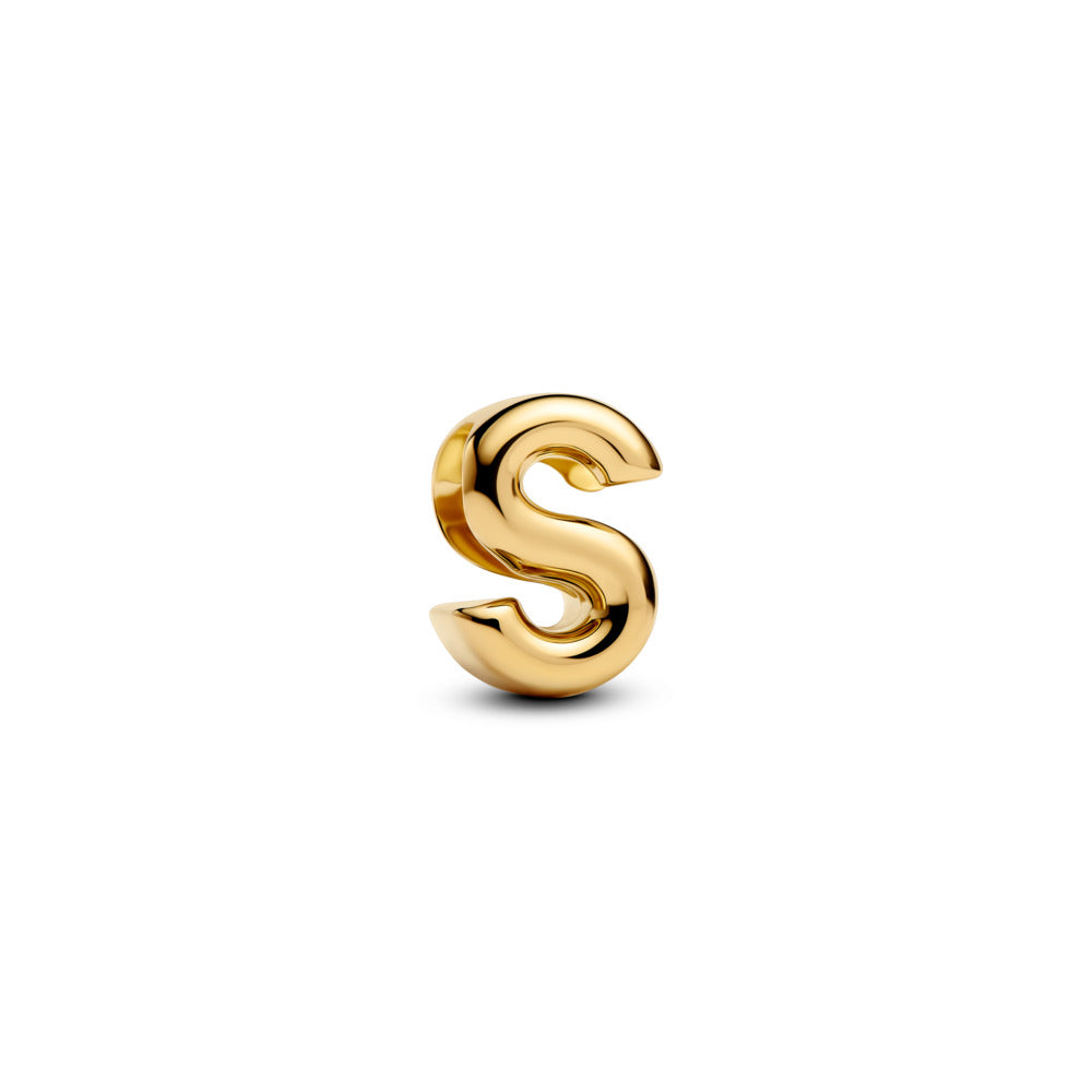 PANDORA LETTER  S CHARM 14K GOLD PLATED - 763965C00