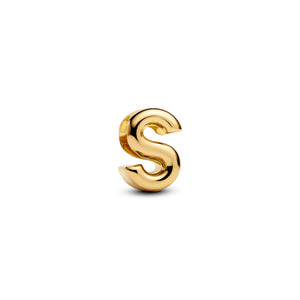 PANDORA LETTER  S CHARM 14K GOLD PLATED - 763965C00