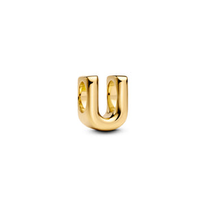 PANDORA LETTER  U CHARM 14K GOLD PLATED - 763967C00