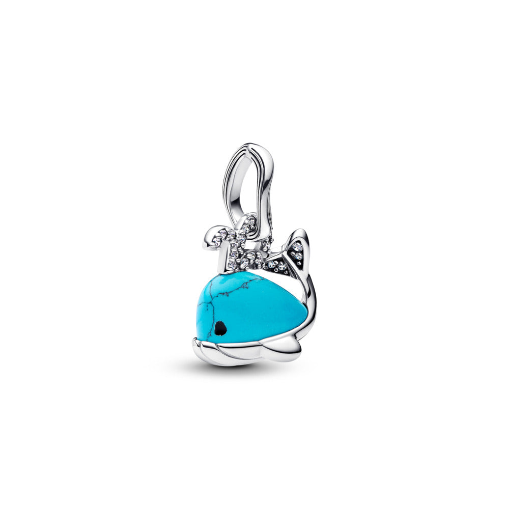 Turquoise coulored Whale Dangle Charm - PANDORA - 793822C01