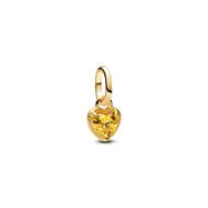 Pandora me mini gold tone heart with yellow crystal charmed Pandora  763862C01