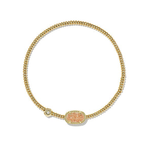 GRAYSON STRETCH BRACELET GOLD SAND DRUSY