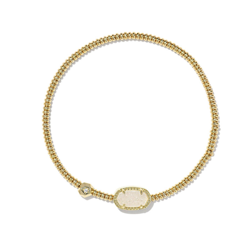 GRAYSON STRETCH BRACELET GOLD IRIDESCENT DRUSY