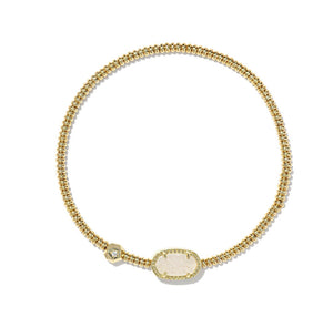 GRAYSON STRETCH BRACELET GOLD IRIDESCENT DRUSY