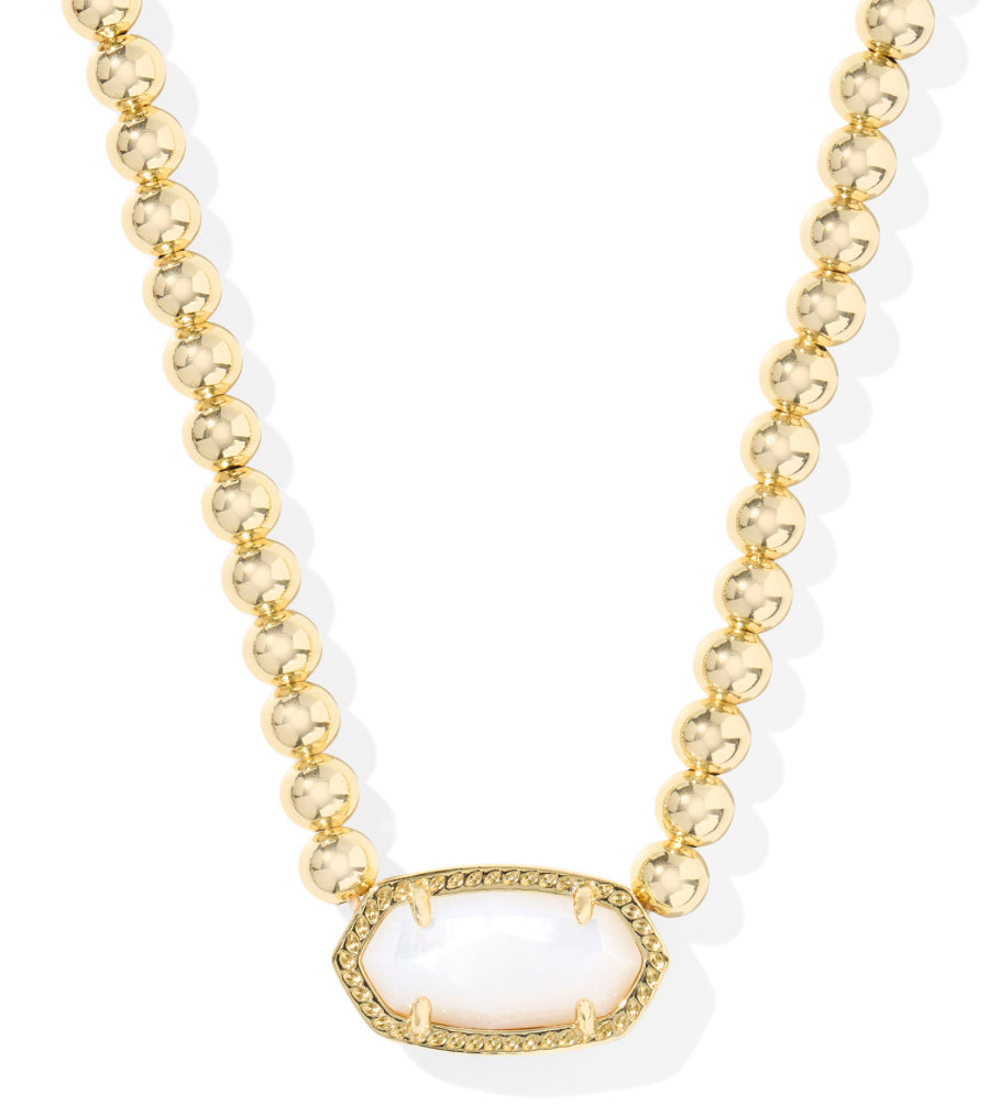 ELISA BEADED NECKLACE MOTHER OF PEARL