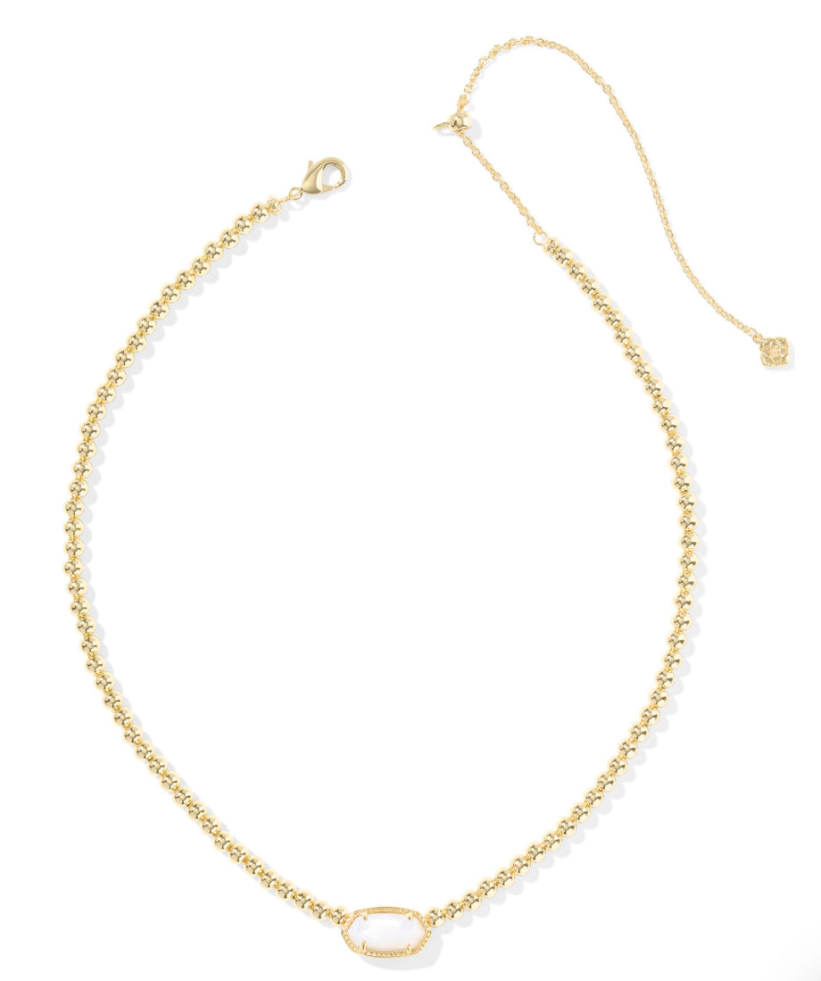 ELISA BEADED NECKLACE MOTHER OF PEARL