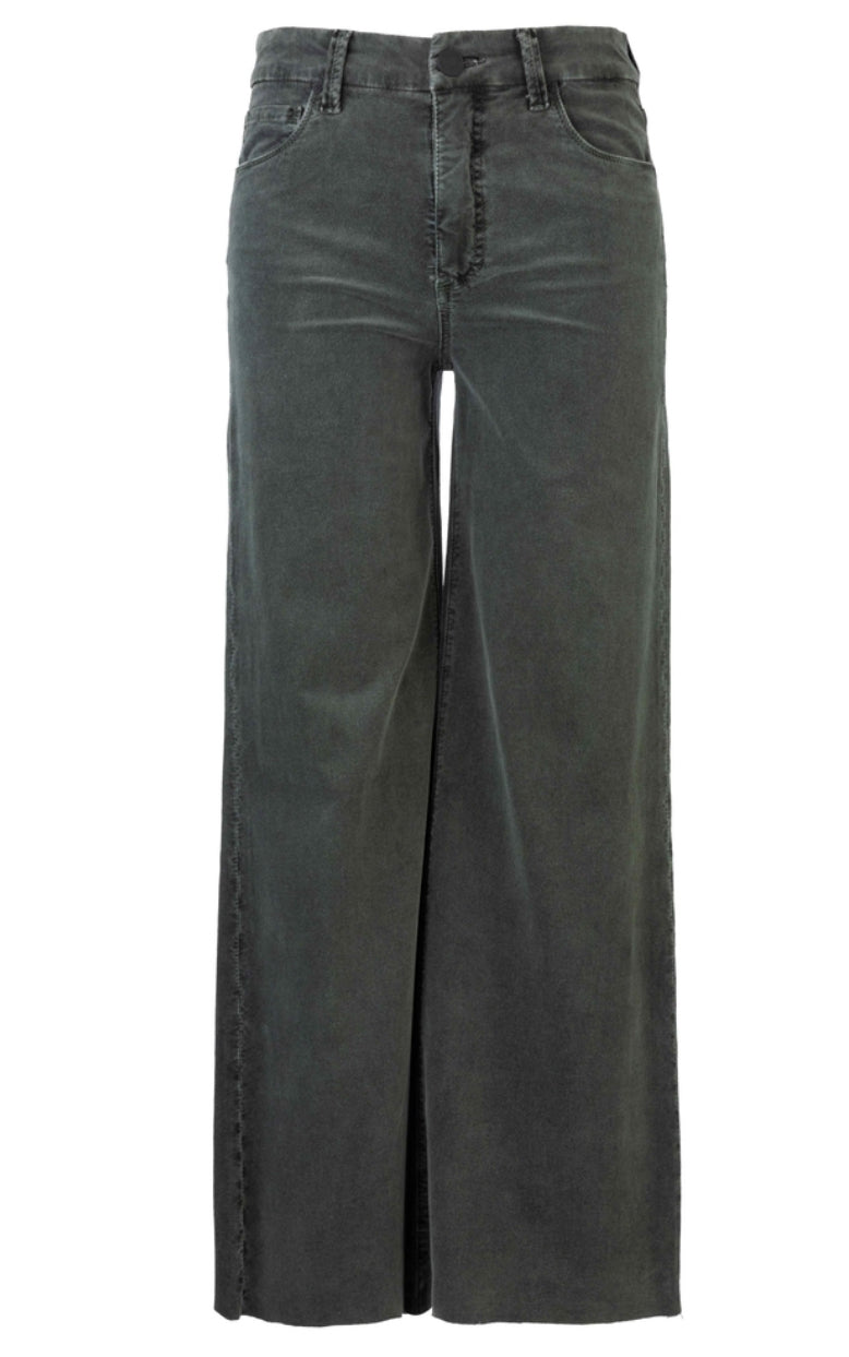 MEG HIGH RISE FAB AB WIDE LEG RAW HEM-LONG INSEAM -KG1516MG3L - KUT FROM THE KLOTH