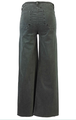 MEG HIGH RISE FAB AB WIDE LEG RAW HEM-LONG INSEAM -KG1516MG3L - KUT FROM THE KLOTH
