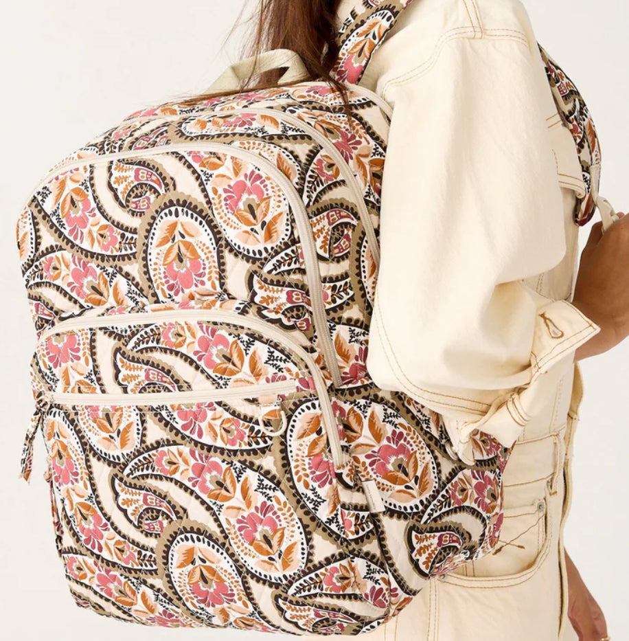 Large Bancroft Backpack -  Blooming Paisley Premium Cotton  - Vera Bradley 5387222531