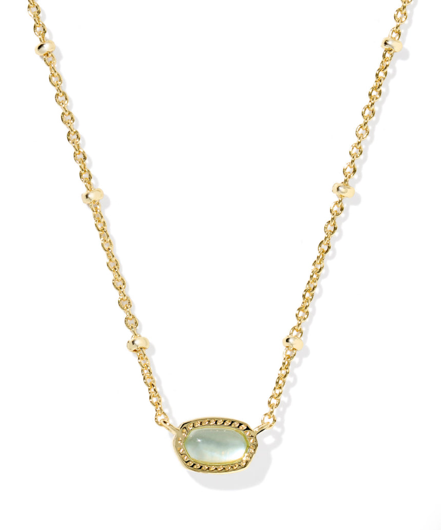 MINI ELISA SATELLITE SHORT PENDANT NECKLACE - Light Blue Illusion