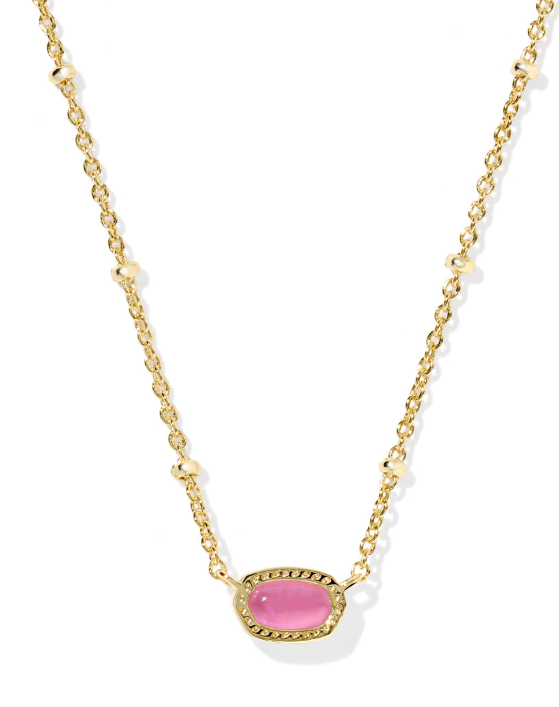 MINI ELISA SATELLITE SHORT PENDANT NECKLACE - GOLD AZALEA ILLUSION