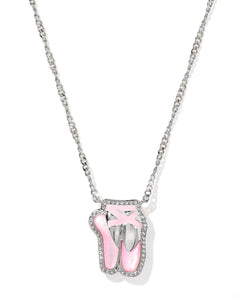 BALLET SHORT PENDANT NECKLACE SILVER TONE - KENDRA SCOTT