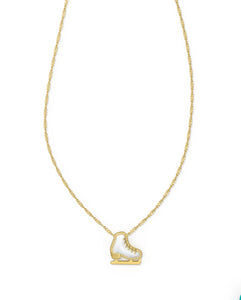 ICE SKATE SHORT PENDANT NECKLACE GOLD TONE - KENDRA SCOTT