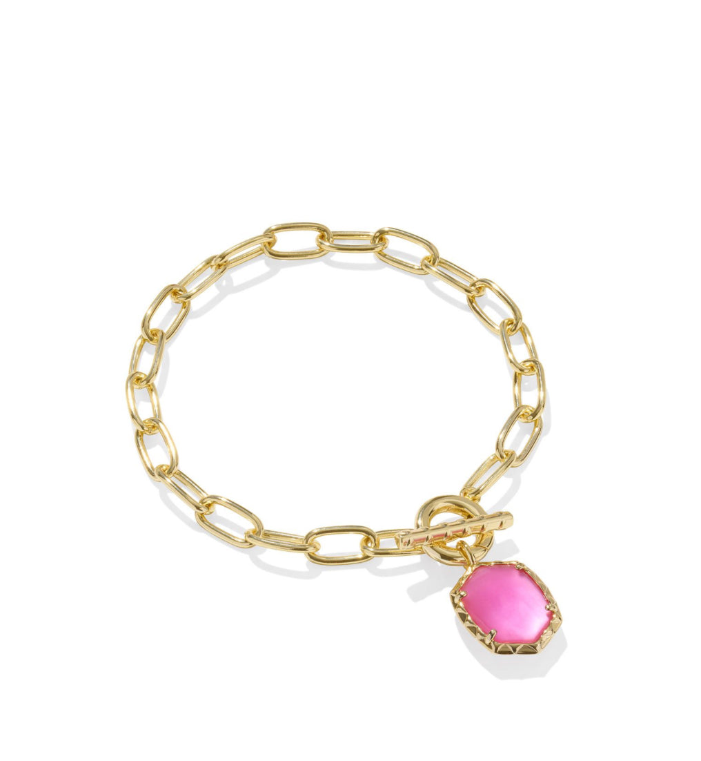 DAPHNE LINK AND CHAIN BRACELET - Gold Azalea Illusion  limited edition