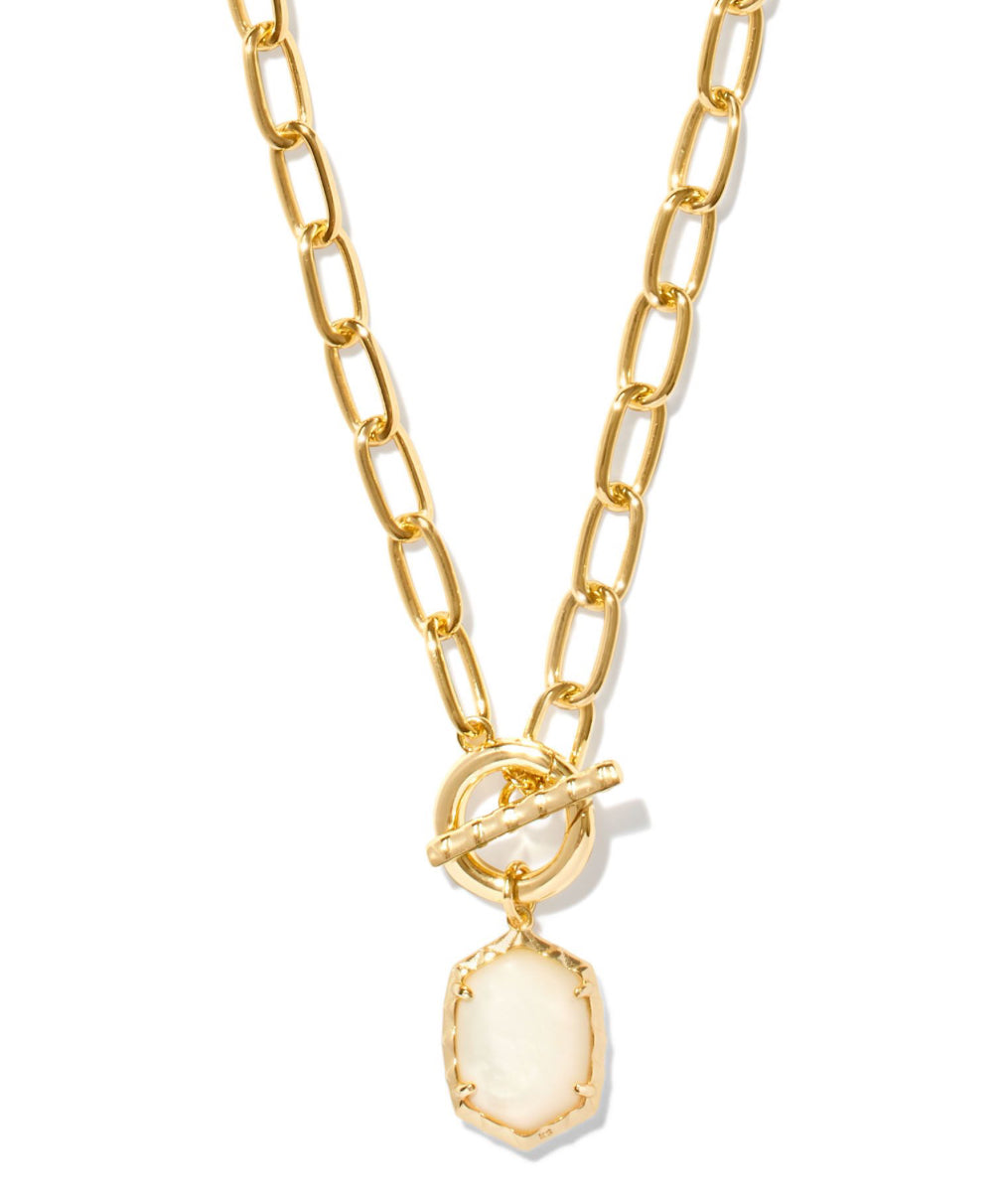 DAPHNE LINK AND CHAIN NECKLACE - MOTHER OF PEARL
