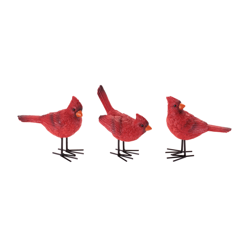 CARDINAL FIGURINE RESIN WITH METAL - 3 STYLES EACH SOLD SEPARATELY
